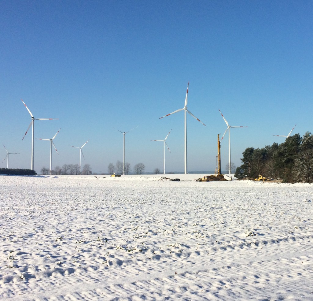 Bodenbohrung für neue Windenergieanlagen