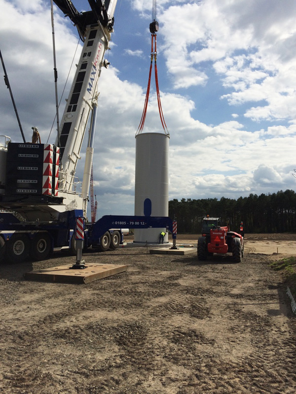 Windpark Luedersdorf II 3U ENERGY-PE Baufortschritt April 2016 3